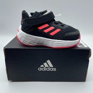 Adidas Baby Shoes Size 3K  Girls‎ Infant Duramo SL Black and hot pink Sneaker